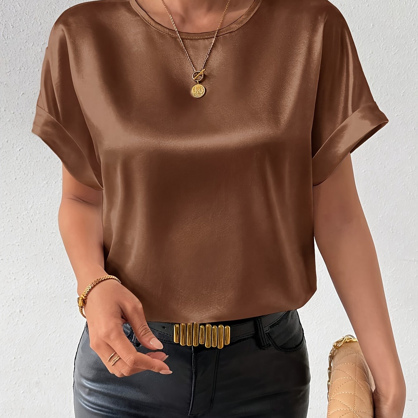 Cocoa Satin Tee
