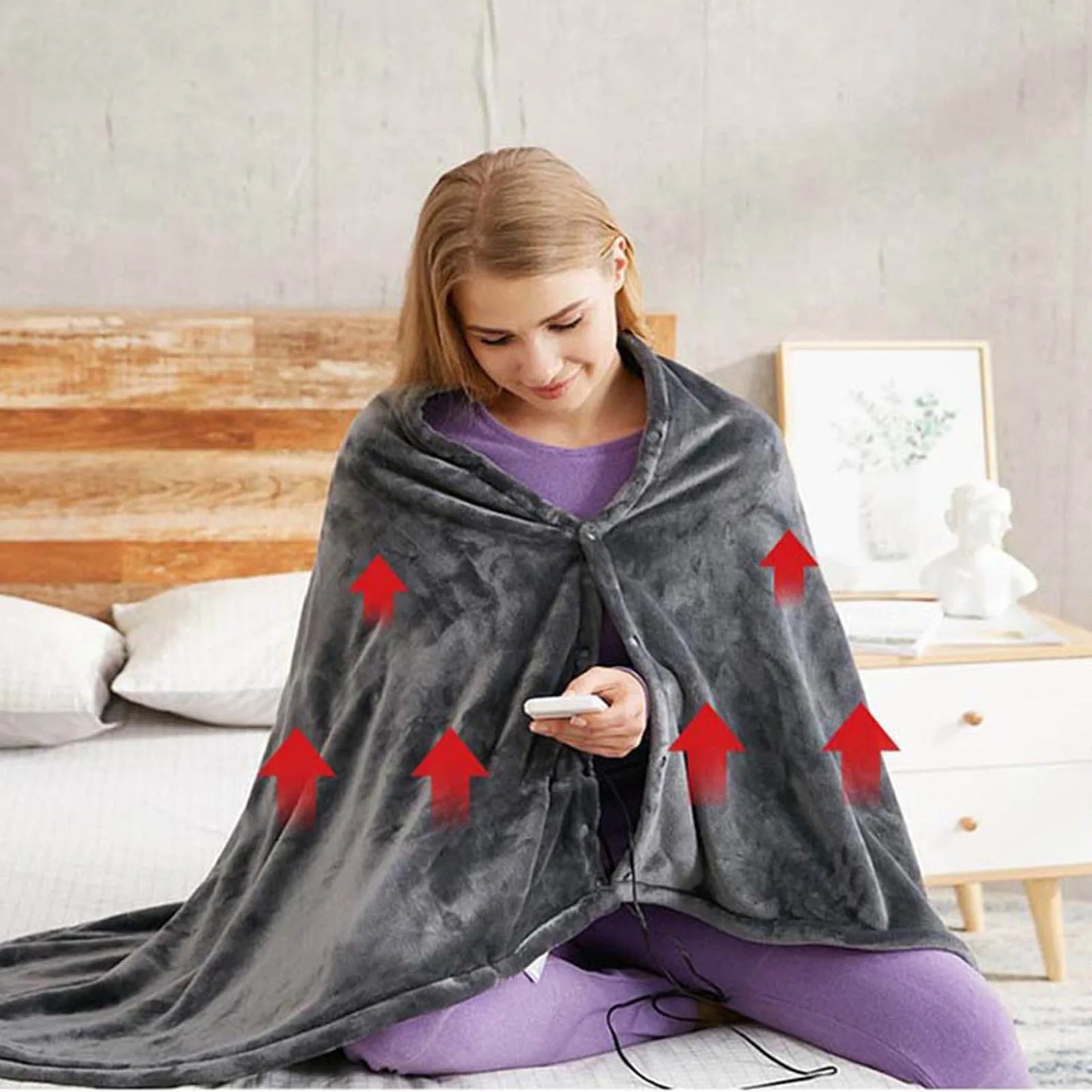 HeatWave Wearable USB Blanket Cape