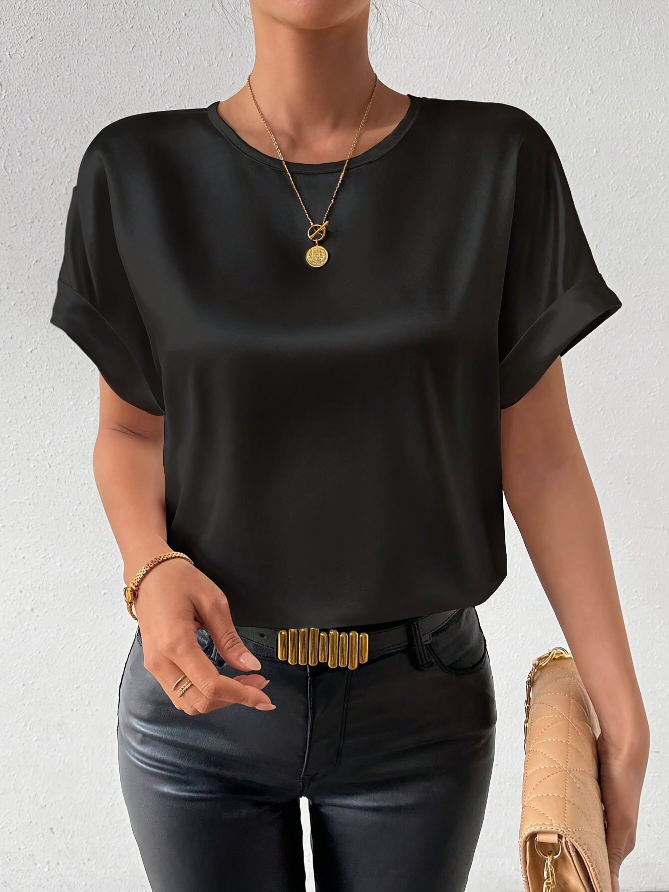 Cocoa Satin Tee