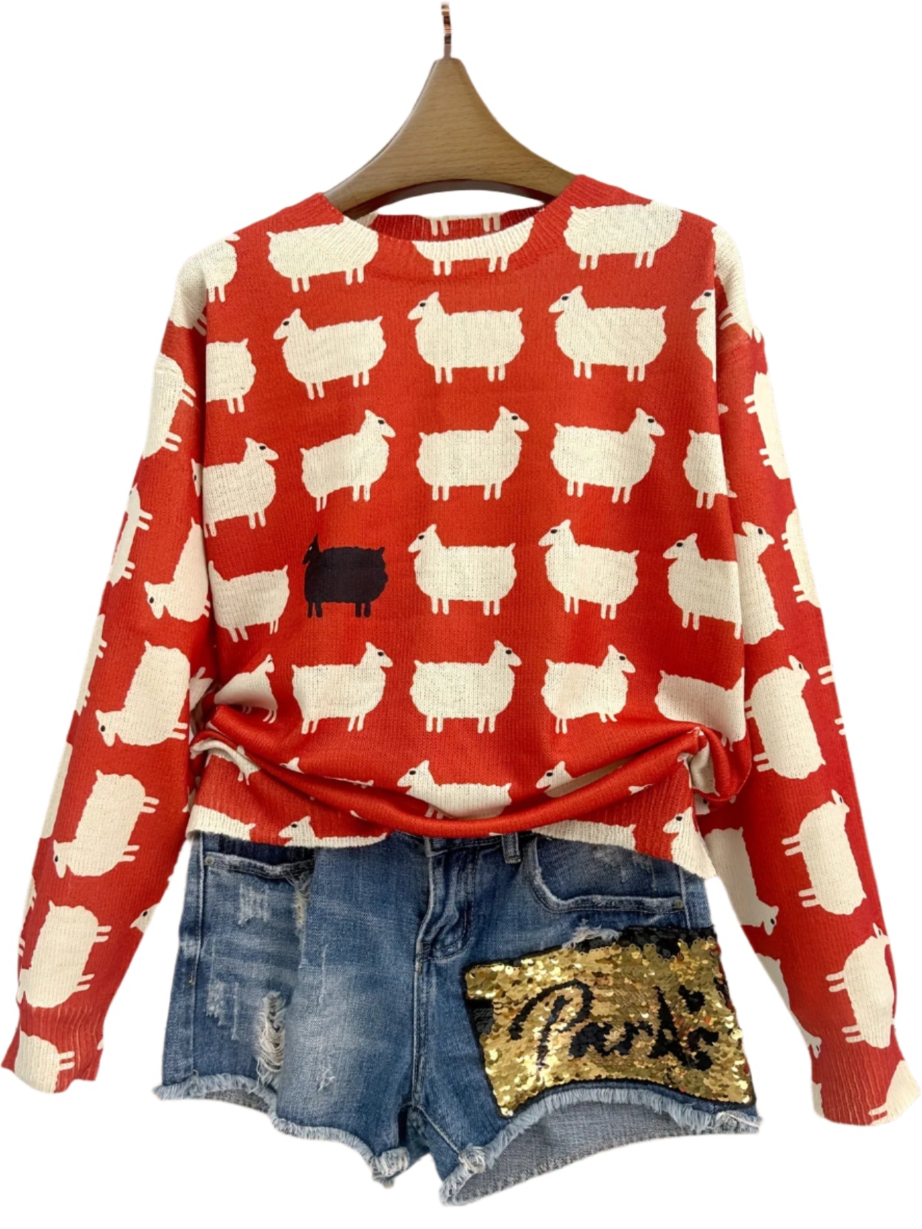 Lumachic-Black Sheep Statement Sweater 🐑