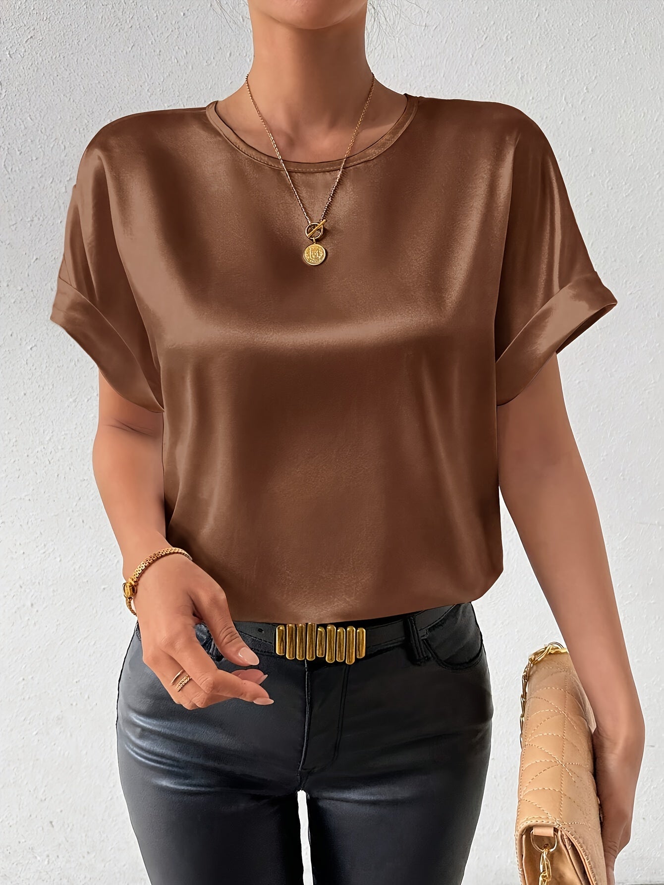 Cocoa Satin Tee