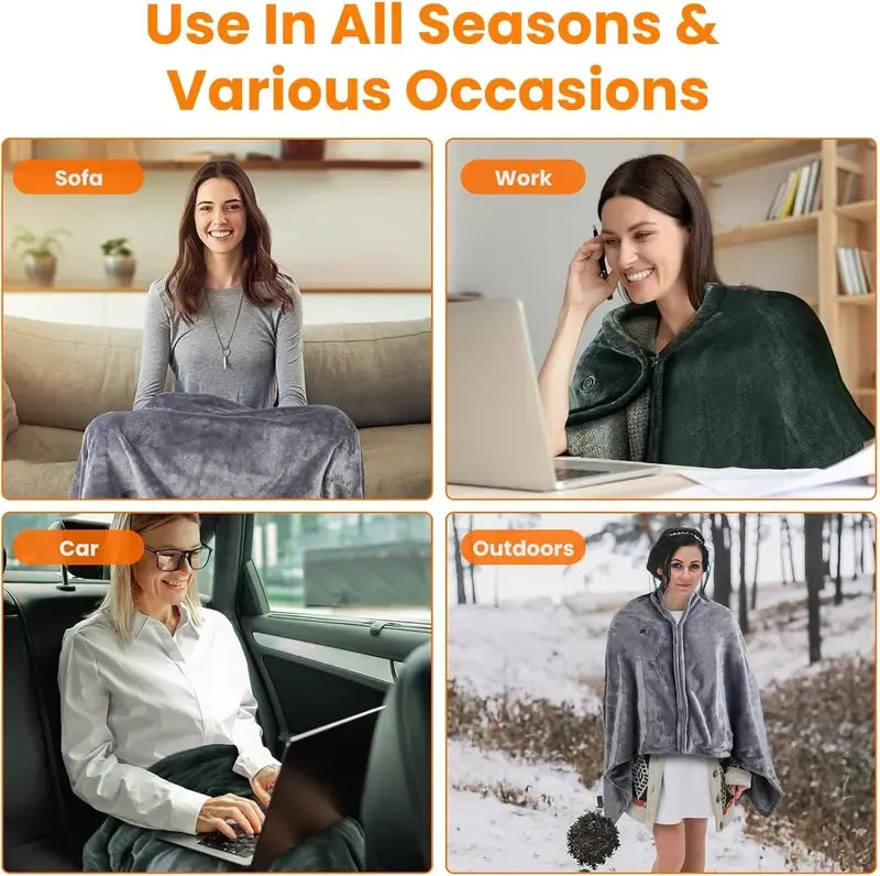 HeatWave Wearable USB Blanket Cape