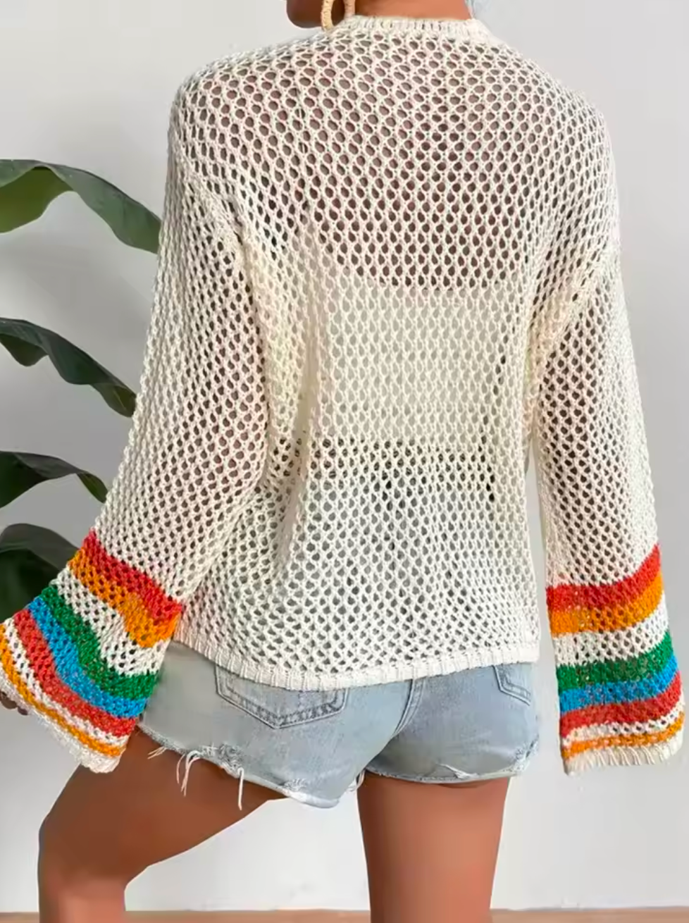 Lumachic Crochet Bell Sleeve Cardigan