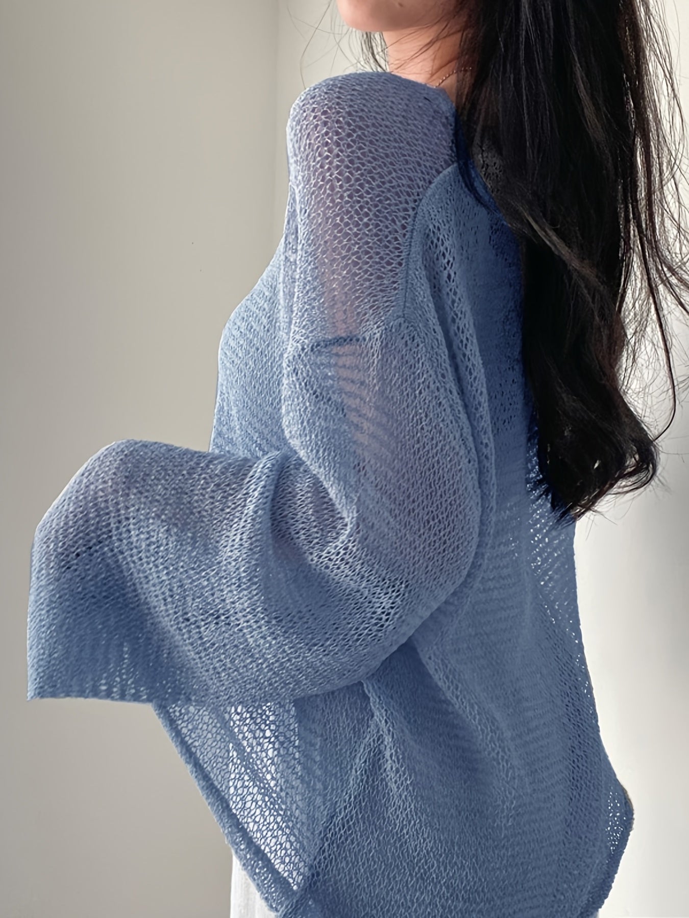 Whisperlight Mesh-Knit Pullover