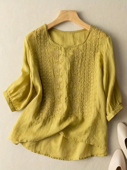 Luma Cotton-Linen Blouse