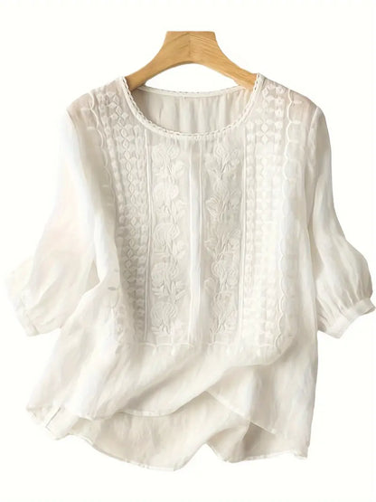 Luma Cotton-Linen Blouse
