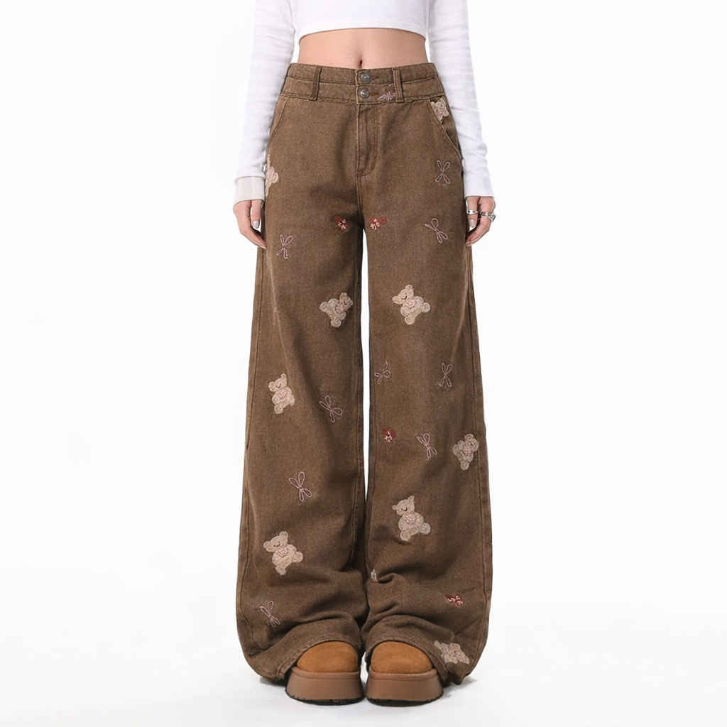 Fashion Y2K Retro Wide-Leg Jeans