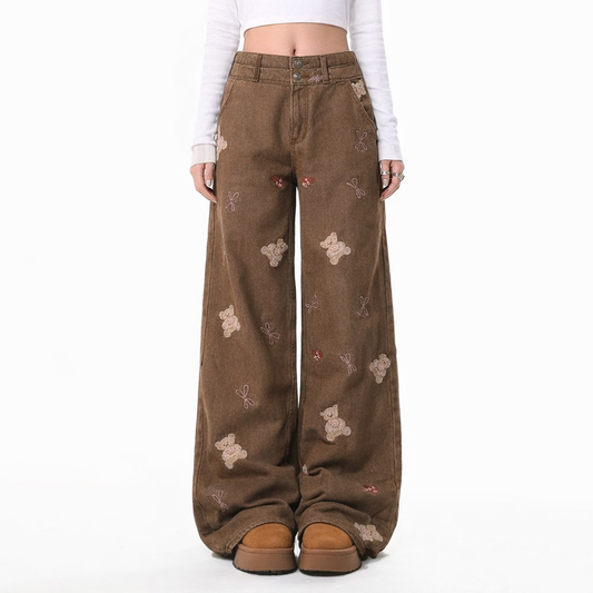 Fashion Y2K Retro Wide-Leg Jeans