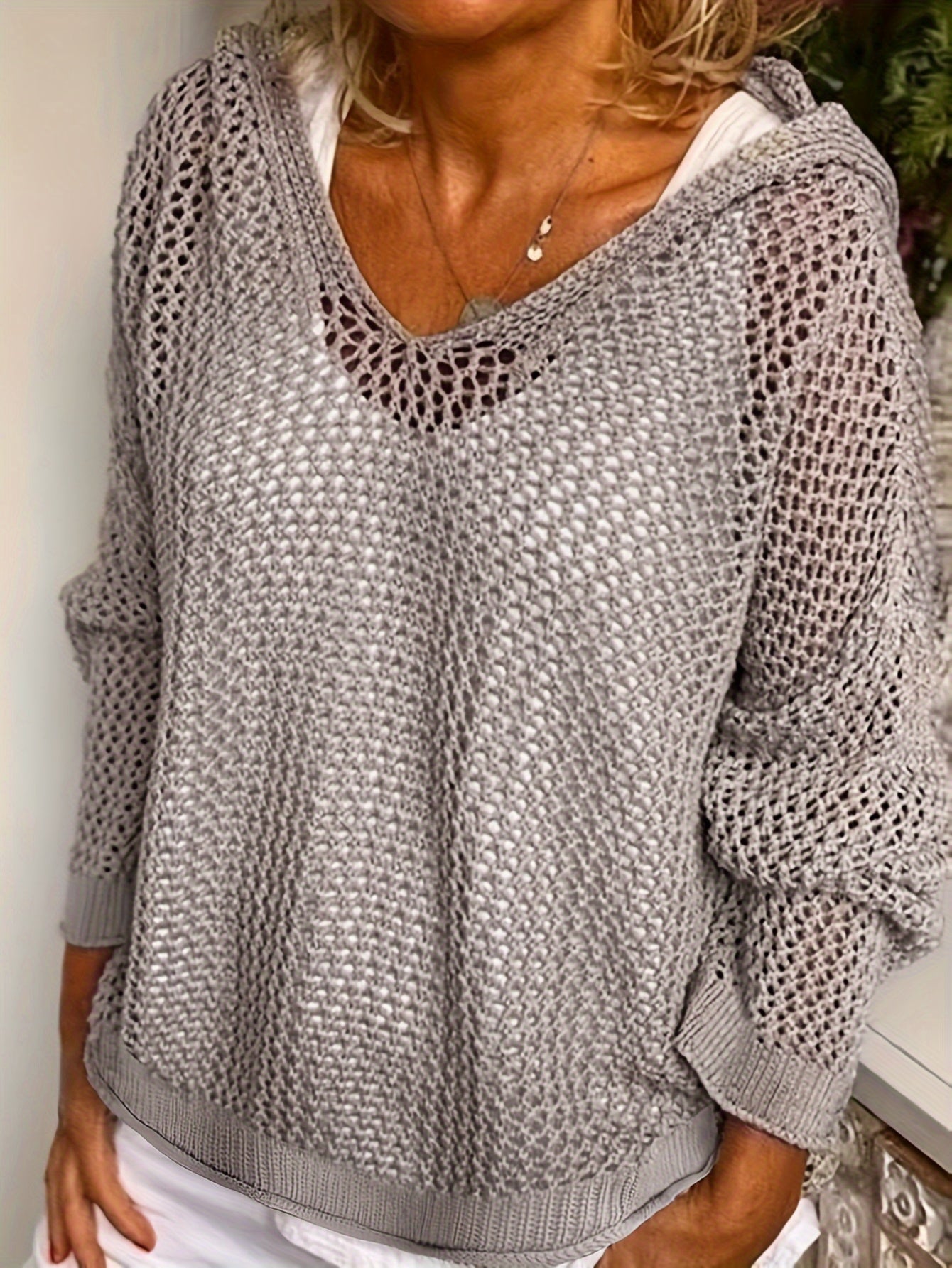 Lumachic Mesh Knit Hoodie