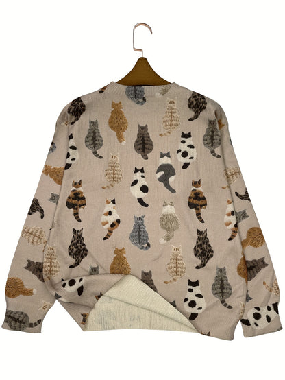 Lumachic Cat Parade Knit Sweater 🐾