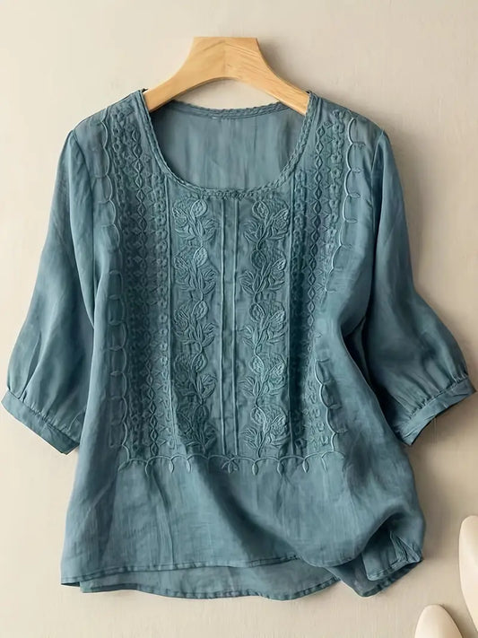 Luma Cotton-Linen Blouse