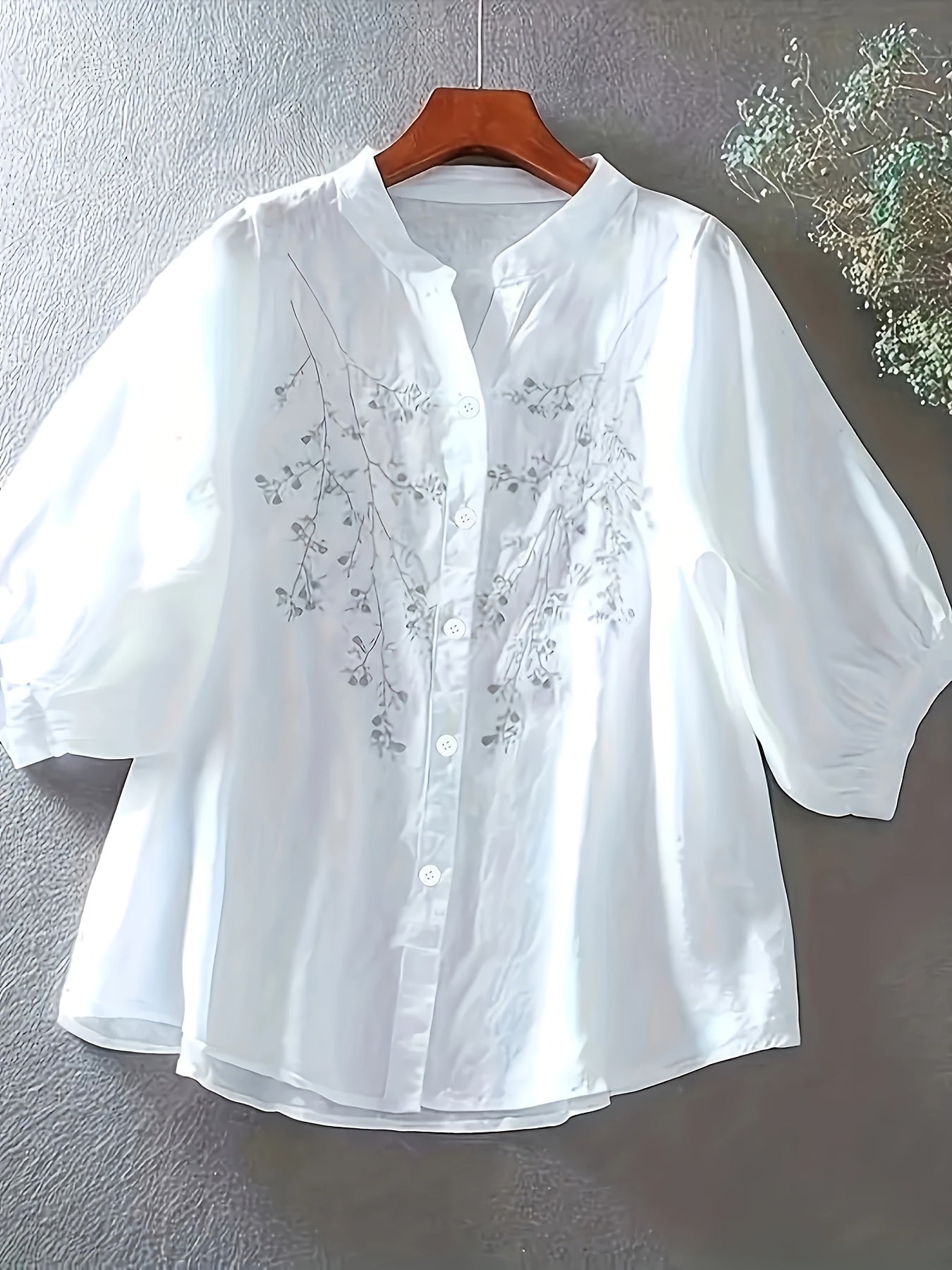 Luma Whisper Petal Embroidered Blouse