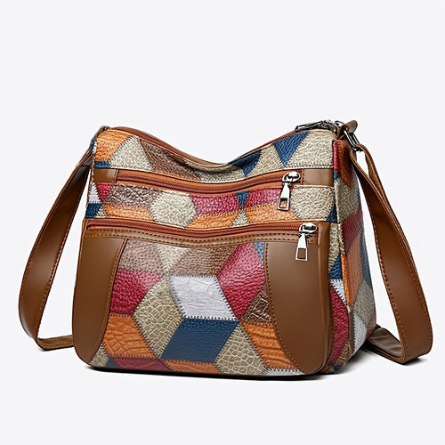 Vintage Geometric Crossbody Bag