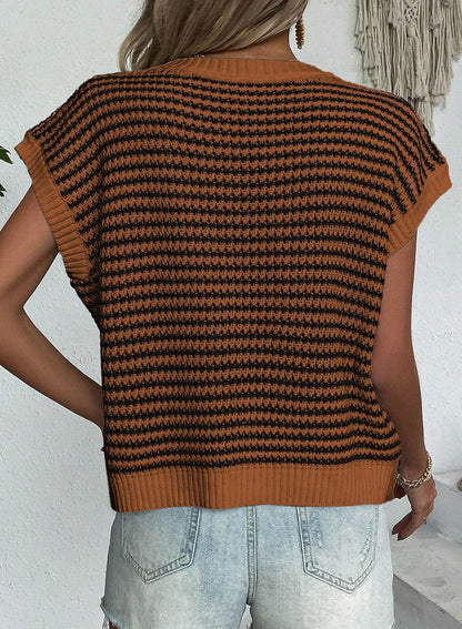 Coastal Stripe Knit Vest