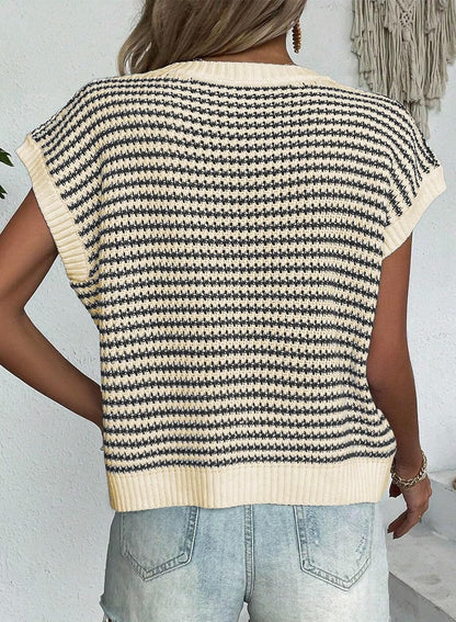 Coastal Stripe Knit Vest