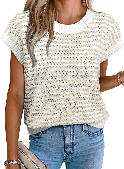 Coastal Stripe Knit Vest