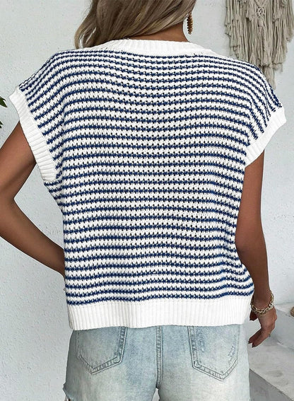 Coastal Stripe Knit Vest