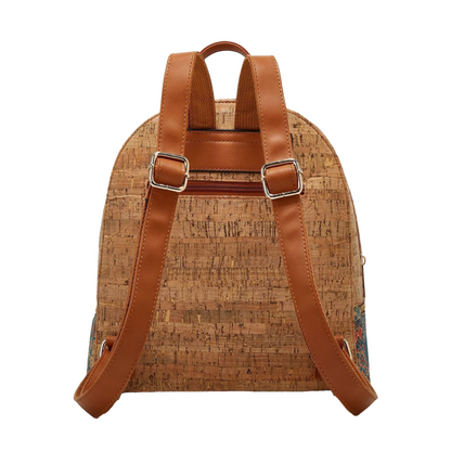 Cork Backpack – Vegan Leather Travel Bag with Patchwork Design