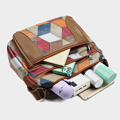 Vintage Geometric Crossbody Bag