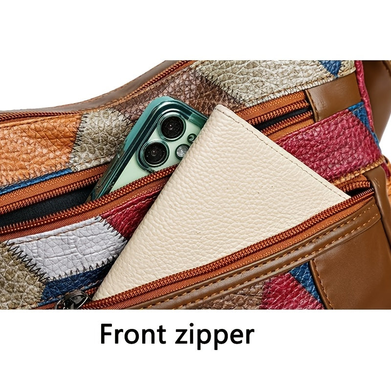 Vintage Geometric Crossbody Bag