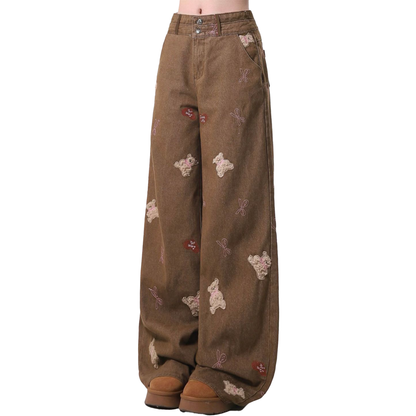 Fashion Y2K Retro Wide-Leg Jeans