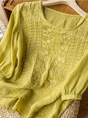 Luma Cotton-Linen Blouse