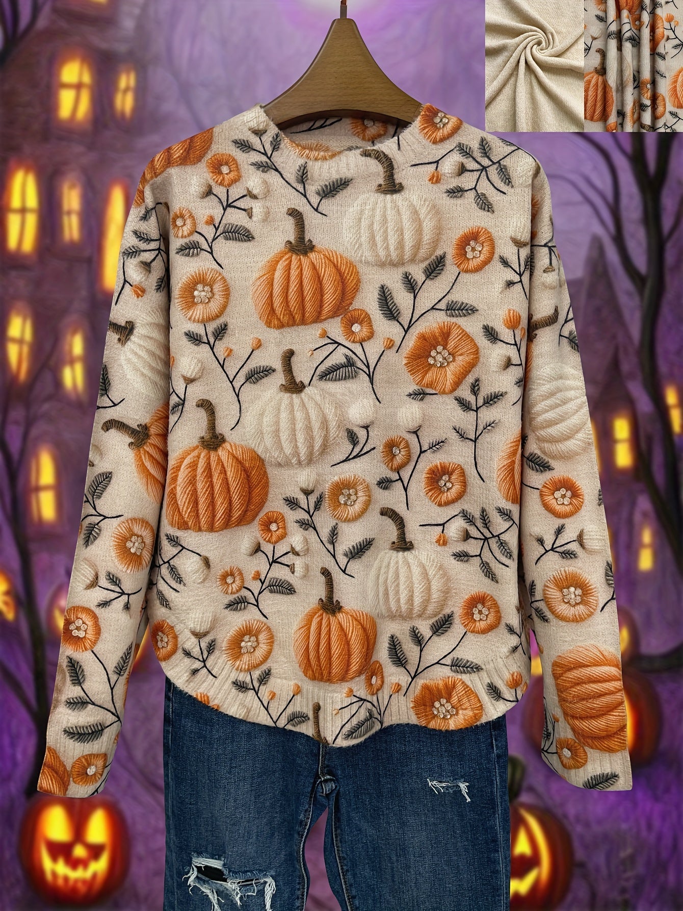 Lumachic Pumpkin Patch Knit Sweater 🎃