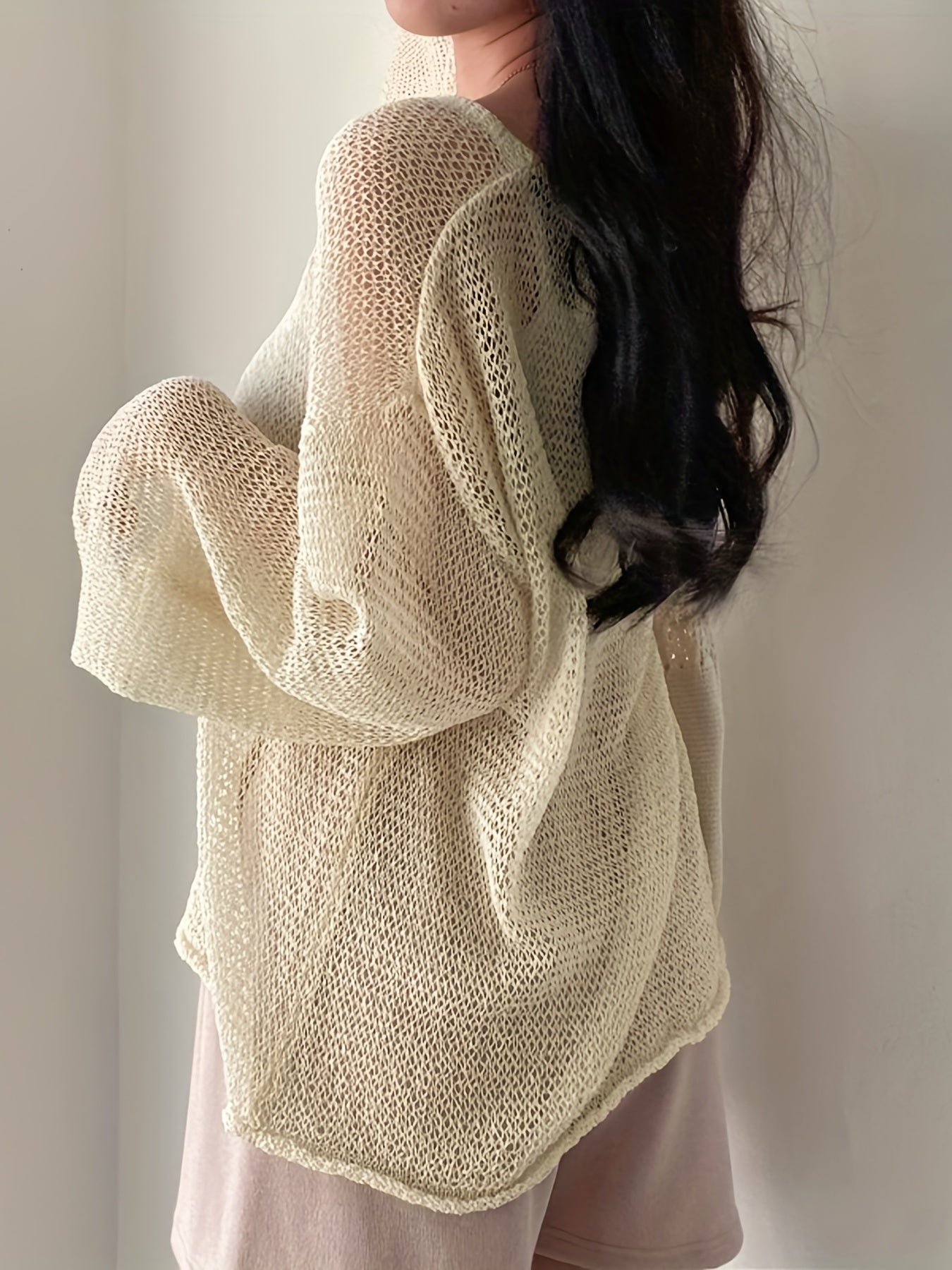 Whisperlight Mesh-Knit Pullover