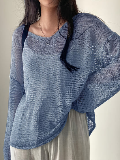 Whisperlight Mesh-Knit Pullover