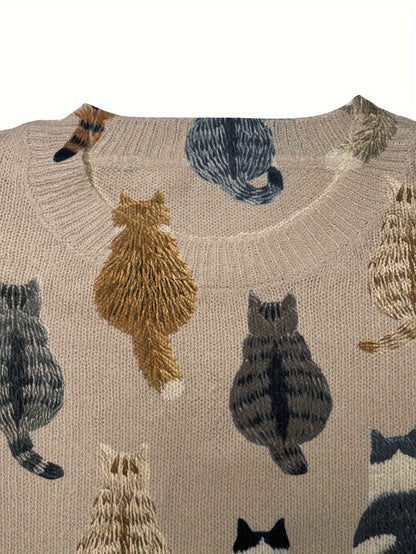 Lumachic Cat Parade Knit Sweater 🐾