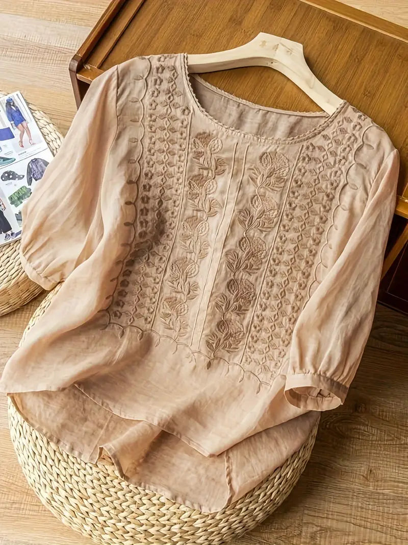 Luma Cotton-Linen Blouse