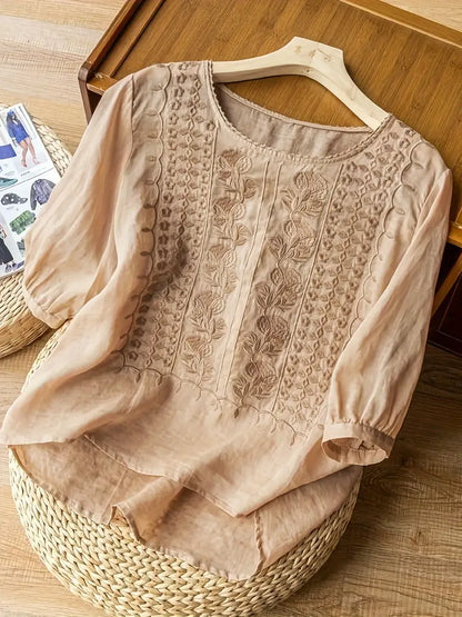 Luma Cotton-Linen Blouse