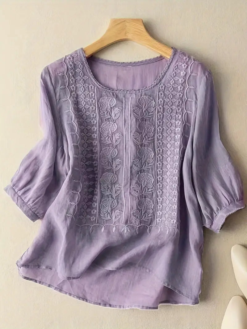 Luma Cotton-Linen Blouse