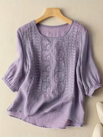 Luma Cotton-Linen Blouse