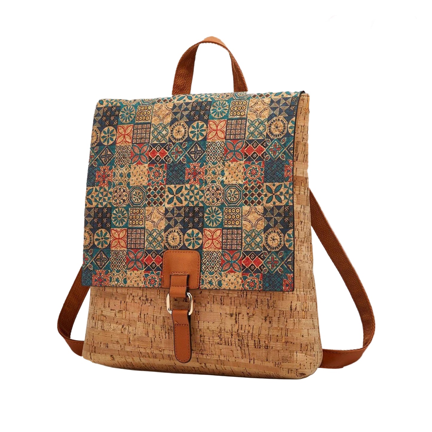 Handcrafted Portuguese Cork Flap Backpack
