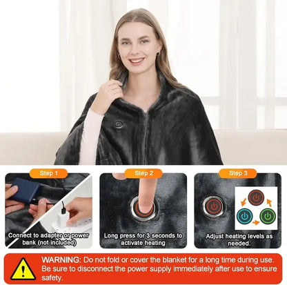 HeatWave Wearable USB Blanket Cape